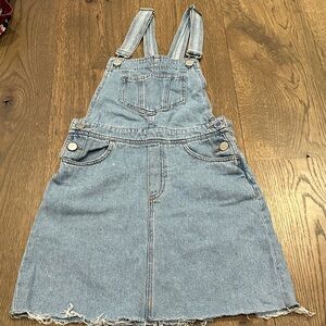H&M Light Blue Denim Overall Dress